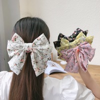 Accessoires pour cheveux en mousseline de soie florale à trois couches de style doux pour femmes et filles