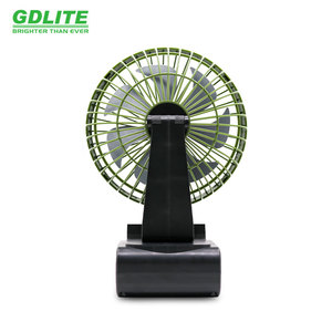 New Design Popular <strong>GDLITE</strong> 8081 Solar Rechargeable Power Electric Fan USB Discharge AC/DC Fan with Solar Panel - Product Image 3