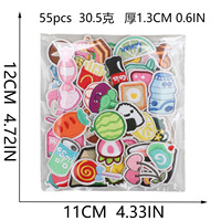 Autocollants en tissu brodés alimentaires, motifs dessin animé, DIY, pour vêtements, boissons, pain, sacs, décoration, logo brodé pour ordinateur, gâteau