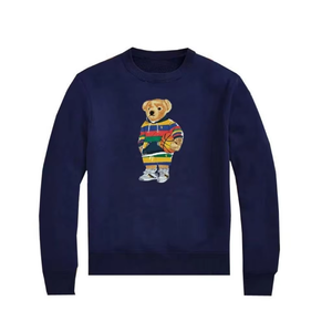 Sudadera Bordada 'X Bear' de Otoño Invierno para Hombre y Mujer, 100% Algodón, Hilo Dorado, Estilo Casual Holgado, para Parejas - Product Image 3