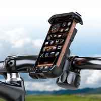 Support de téléphone flexible anti-vibration pour vélo, fixation filetée à verrouillage par torsion, déverrouillage en une touche, installation sans outils, montage universel sur guidon