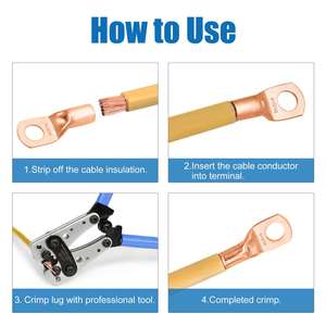 Connecteurs à sertir ronds en cuivre pur 50 pièces, norme américaine, pour onduleurs solaires de voitures - Ingénierie chimique - Product Image 5