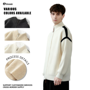 Мужской трикотажный свитер на молнии - Product Image 2