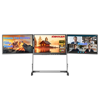 Support réglable pour plusieurs moniteurs en profilé aluminium, 14 et 15,6 pouces, FHD, portable, IPS, triple moniteur étendu pour ordinateur portable