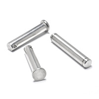 Goupille pivotante à fourche simple en acier inoxydable A2-70 de haute précision, 4 mm, 6 mm, 8 mm, avec trou pour applications de charnière et de liaison