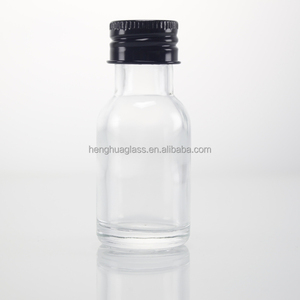 Bouteille <span class=keywords><strong>de</strong></span> spiritueux en verre ronde miniature <span class=keywords><strong>de</strong></span> 20 ml avec logo personnalisé pour la vodka, le gin, le whisky, le rhum, le brandy avec bouchon à vis - Product Image 5