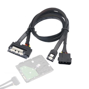 <strong>SATA</strong> 6G Data Cable 2-In-1 Extension Cord LP4 IDE 4 Pin <strong>to</strong> <strong>SATA</strong> 15P Female <strong>SATA</strong> Power Cable With Serial ATA III 7 Pin For HDD SSD