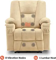 Recliner Chair Massage GEEKSOFA Power Electric Fabric Recliner Chair With Massage Function For Living Room Furniture