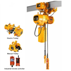 Polipasto Eléctrico de Cadena Tipo Carro con Gancho para Construcción, Certificado CE, Monorriel, 500 kg, 1 Tonelada, <span class=keywords><strong>2</strong></span> Toneladas, 220V, 380V, 50/60Hz - Product Image 1