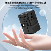 Adaptateur de voyage universel Foxcan 100W PD GaN avec câble rétractable 4USB-C+1USB-A Prises US UK EU AU pour appareil photo et ordinateur portable