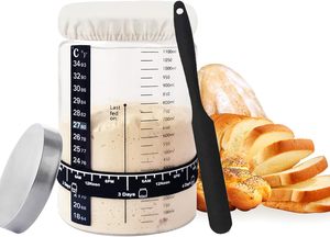 Pro Sourdough Starter Kit Large Capacity Sourdough Starter <b>Jar</b> Sourdough Bread Baking Supplies for Making Breads - Product Image 3