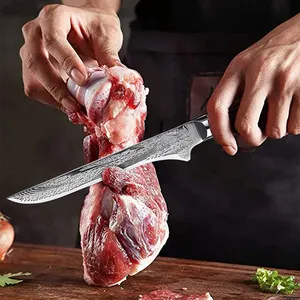 6 pulgadas cuchillo de chef japonés Suppliers-Cuchillo de acero de Damasco japonés VG10, 6 ", 73 capas, para Chef, pescado crudo, pescado, pescado, rebanador, afilado, cocina