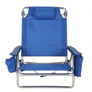 Outdoor Portable Aluminum Lightweight Beach Picnic <b>Camping</b> Foldable <b>Chair</b> with Cup Holder Cooler Bag - Product Image 2