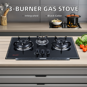 Attrezzatura da <span class=keywords><strong>cucina</strong></span> cibo macchina vendita calda 3 fuochi fornelli <span class=keywords><strong>a</strong></span> <span class=keywords><strong>Gas</strong></span> In vetro temperato stoviglie per la casa e alberghi - Product Image 2