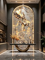 Panneau mural en marbre translucide naturel personnalisé, brillant, rétroéclairé, luxueux, moderne, dalle décorative, garantie 5 ans, faible absorption d'eau