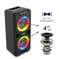 Sistema de Sonido Estéreo Profesional para Cine en Casa, Portátil, con Altavoz Inalámbrico LED RGB de 4 Pulgadas y 5.2 Canales, Audio de Alta Calidad (B86)