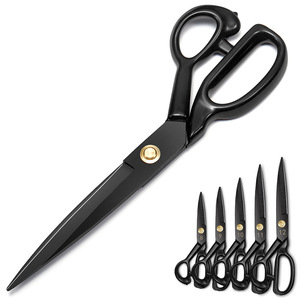 Tailor Scissors Stainless Steel Black Straight Head 8 9 10 11 12 Cm Versatile Household <b>Sewing</b> - Product Image 1