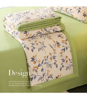 Hot Sale High King Size 4 Pcs All-Season Double-Sided 300tc Modern <b>Quilt</b> Washed Brushed Fabric Embroidery Bedding Set - Product Image 5