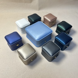 Factory Wholesale Custom Leather Jewelry <b>Box</b> With Logo For <b>Ring</b> Bracelet Pendant Necklace Earring for,Jewelry Packaging <b>Box</b> - Product Image 2