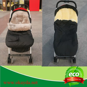 Sac de couchage de luxe en peau de mouton australienne pour poussette, respirant et doux, pour bébé, hiver - Product Image 6