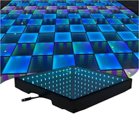 Plancher de danse LED DJ de haute qualité 15W RGBW IP55 étanche DMX512 activé par le son, installation facile, design matriciel portable pour scènes