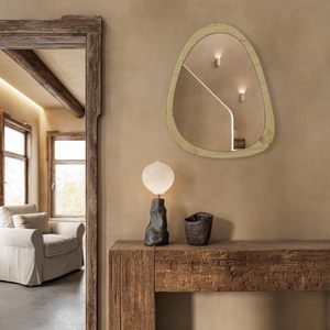Custom Asymmetrical Floor Full Body Wood <strong>Wall</strong> <strong>Mirror</strong> Full Length Irregular Wood Framed <strong>Mirror</strong> for Bedroom - Product Image 4