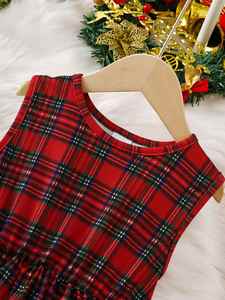 Nueva moda niñas otoño Navidad cálido vestido <span class=keywords><strong>con</strong></span> escote agrupado y cintura - Product Image 4