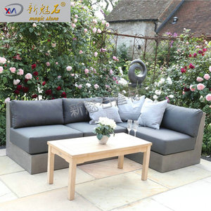 New Magic Stone Outdoor Garden <b>Bench</b> <b>Set</b> GRC UHPC Customized Size Modern Patio Furniture - Product Image 4
