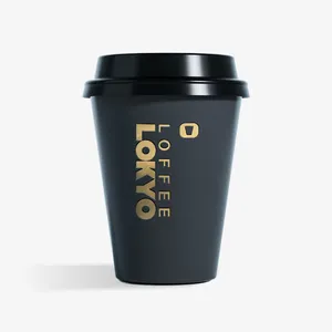 Lokyo Groothandel Goedkope Hot Drankjes Zwart Takeaway Wegwerp Koffie Thee Paper Cups Met Deksels