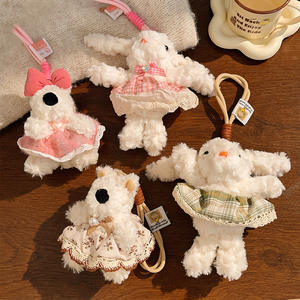 Adorable poupée de chien de dessin animé en peluche de coton doux Mini chiot porte-clés et breloque de sac accessoire mignon Mini chien peluche - Product Image 2