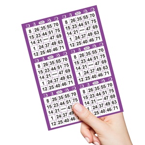 15 Colors Custom <b>Bingo</b> Cards Digital Printing Free Design Durable Paper for Parties <b>Games</b> Events - Product Image 1