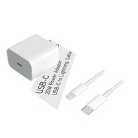 Set Pengisi Daya Cepat dan Kabel Data Dual PD20W US/EU Tipe-C Baru dengan Material Gan untuk Ponsel/Seri 15/16/17