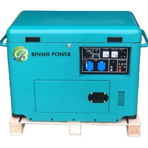 8 кВт, 10 ква, маленький бесшумный портативный резервный генератор мощности переменного и постоянного тока, мини дизельный генератор