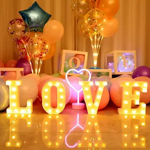 Newwish lampu tanda Led kapital 3d, dekorasi pesta ulang tahun pernikahan romantis
