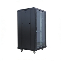 Armoire de serveur réseau au sol de 1 mètre, 19 pouces, 1040*600*600mm, en acier SPCC avec revêtement en poudre et porte en verre trempé.
