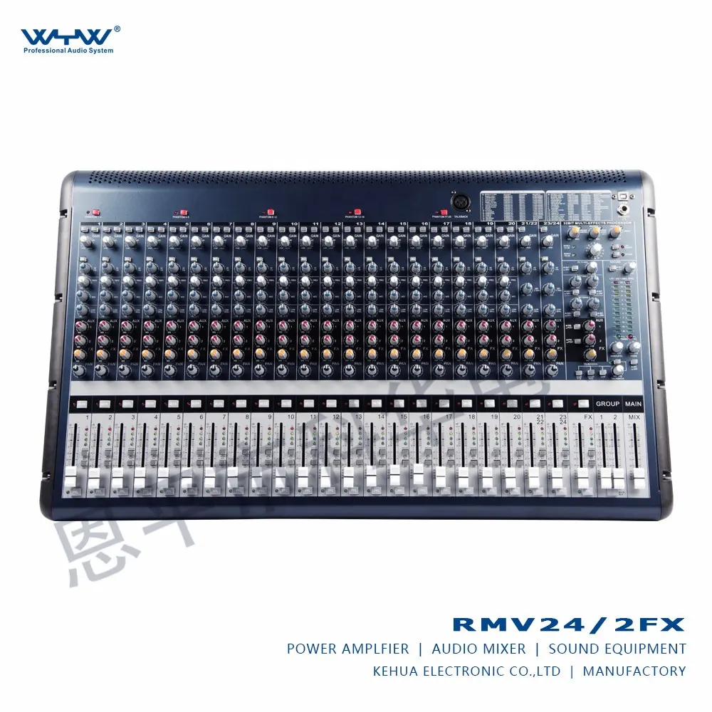 RMV24/2FX USB 20Mono 2ช่องสเตอริโอมืออาชีพผสมเสียง