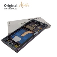 Écran LCD Souple OLED S908 Service Pack pour Samsung Galaxy S22 Ultra, Pièces Détachées de Téléphone Portable Réparées, Écran LCD avec Cadre Intégré