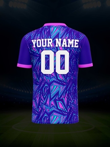 Maillot de football personnalisé avec nom, numéro et couleur d'équipe, protection UV, séchage rapide, respirant, polyester, sublimation 3D, broderie - Product Image 6