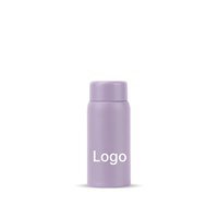 Bouteille isotherme mini format sac à main, réutilisable, format poche, gourde métallique légère, petit gobelet pour activités