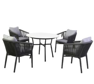 Moderna corda rustica all'aperto Set <span class=keywords><strong>da</strong></span> pranzo durevole e confortevole <span class=keywords><strong>giardino</strong></span> <span class=keywords><strong>tavoli</strong></span> e sedie per cortile mobili <span class=keywords><strong>da</strong></span> <span class=keywords><strong>giardino</strong></span> - Product Image 2