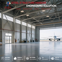 Hangar commercial préfabriqué en acier personnalisable avec un design moderne, garantie d'un an, résistance au vent de plus de 121 mph