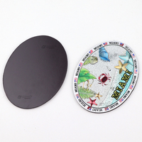 Aimant souple souvenir de l'île d'animaux de la plage 3D avec logo personnalisé Aimants de réfrigérateur en aluminium