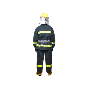 Solas/<span class=keywords><strong>MED</strong></span>承認済み 二層構造 ダークブルー 耐火性生地 消防士用ジャケット＆ズボン（カテゴリー3） - Product Image 3