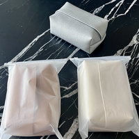 Boîte d'emballage en cuir avec logo imprimé personnalisé, boîte à mouchoirs de luxe portable pour bureau, porte-serviettes en PU, impression numérique, forme personnalisée