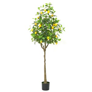 Árbol de Limón <span class=keywords><strong>Artificial</strong></span> de Plástico Estilo Nórdico en Maceta, Ecológico, Duradero, de Alta Simulación, Multipiezas, para Navidad y Bodas - Product Image 3