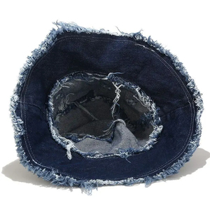 Nuevo Retro rasgado Denim Sunbonnet mujeres verano cubo sombrero pescador sombrero protector solar protección solar sombrero Unisex Panamá gorra - Product Image 5
