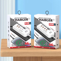 Adaptateur secteur 4 ports USB Type-C, prise de charge rapide 5.1A pour bureau et hôtel