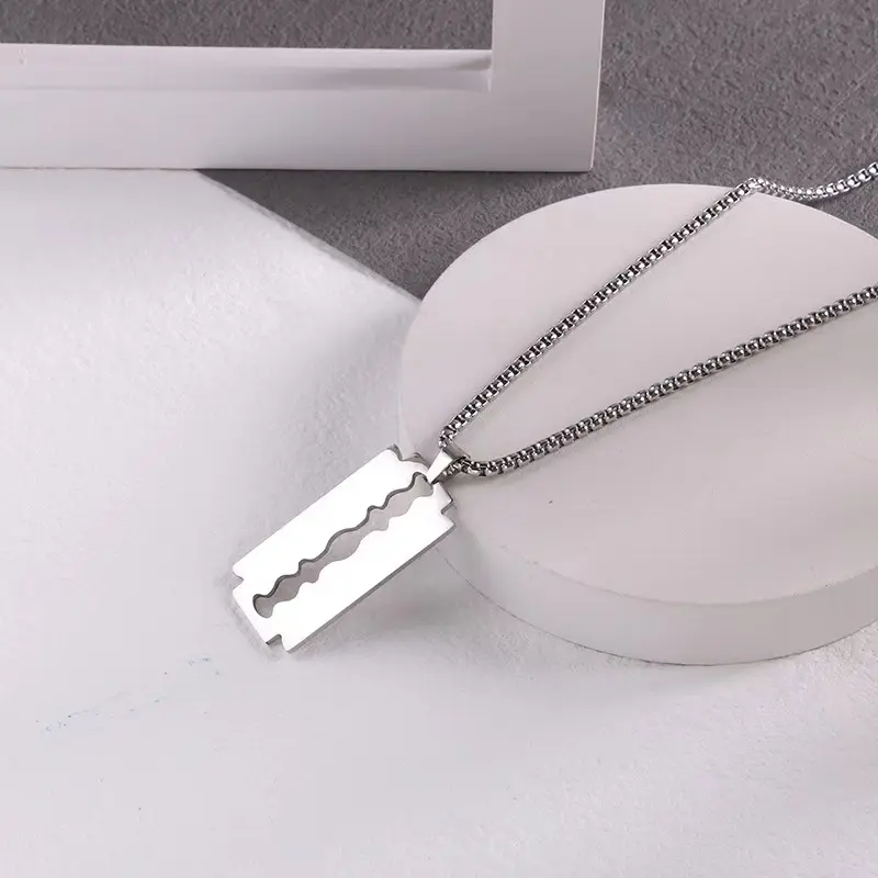 Stainless Steel Chain Men's Necklace Punk Style Alloy Jewelry Hiphop Pendant Necklaces for Men