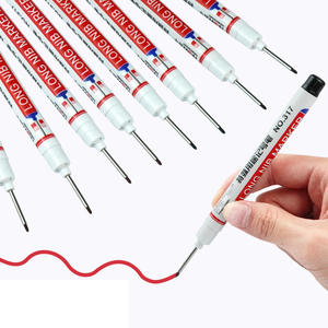 Factory Direct Sales 20/30 mm Long Nib Permanent Carpenter Pen 4 Colors Deep <b>Hole</b> <b>Marker</b> Pen with Custom Logo - Product Image 3