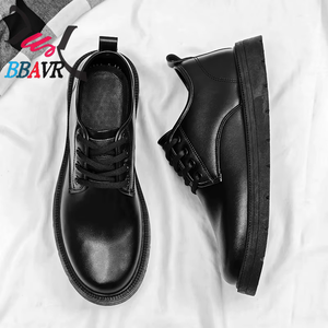 Classic Special Explosive Hong Kong Style <b>Low</b> Top Men's Leather Shoes ZX505 Hook & Loop Closure for Spring Summer Autumn Seasons - Product Image 3